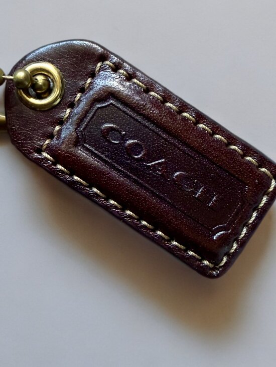 Coach Y2K Green Chelsea Tweed Brown Suede Shoulder Bag 8F18 - Picture 12 of 12